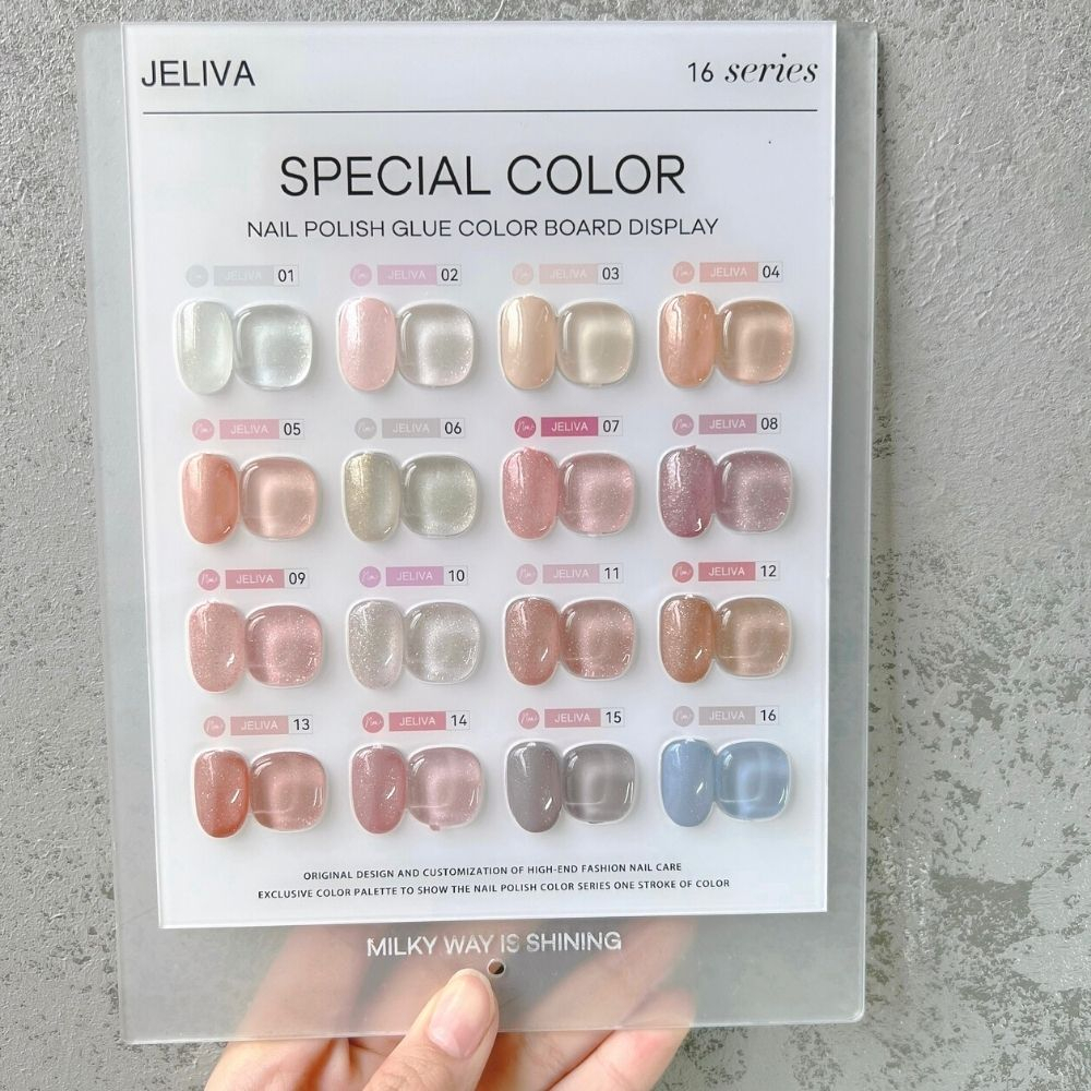 Set sơn gel thạch nhũ JELIVA 16 màu NGHI THẢO