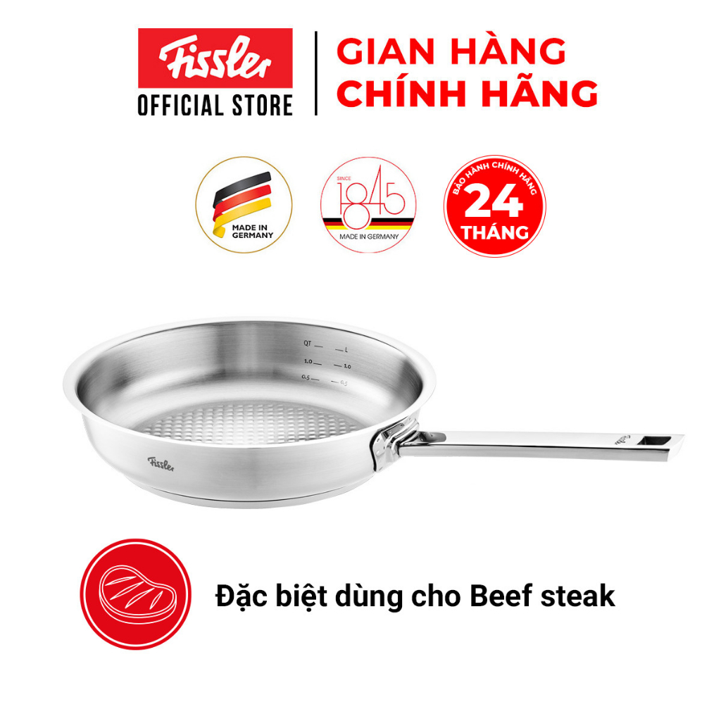 Chảo inox Fissler Original Pro size 28cm hàng chính hãng 100% sản xuất tại Đức, bảo hành 24 tháng.