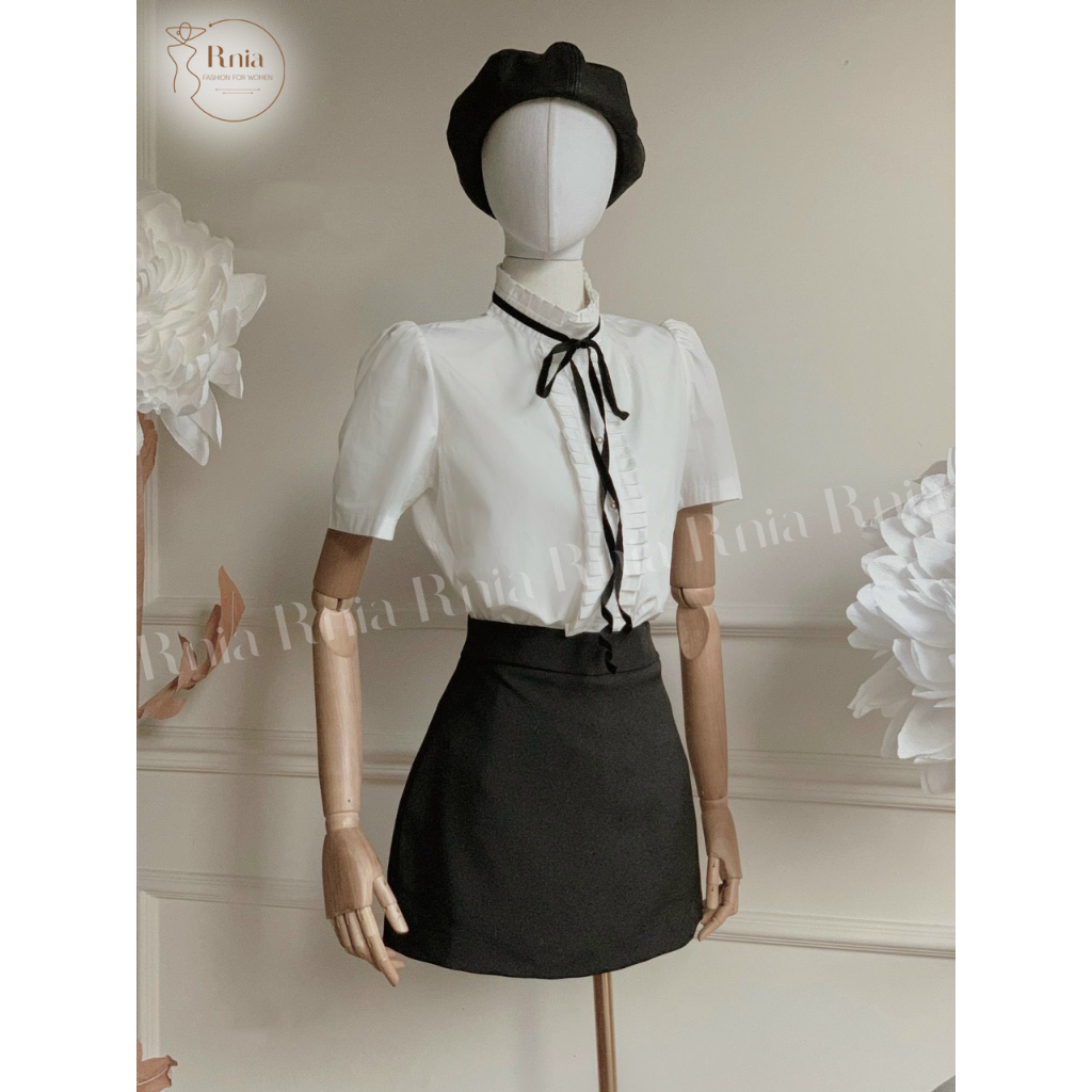 Áo Sơ Mi Nữ Bèo Cổ Nơ RNIA A23101 - R06