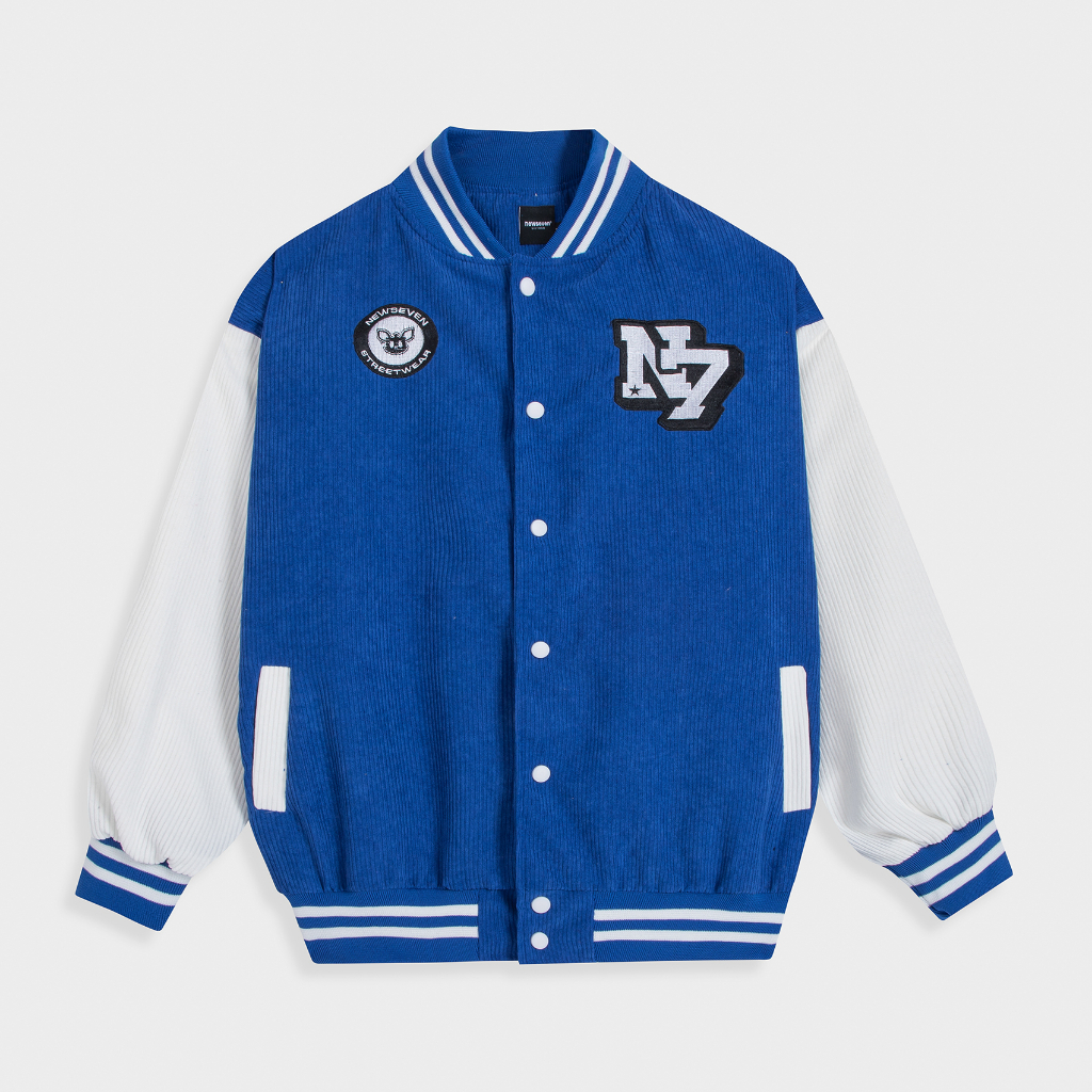 Áo Khoác Varsity Jacket N7 STUDIO bomber bóng chày basic nam nữ form rộng Local Brand