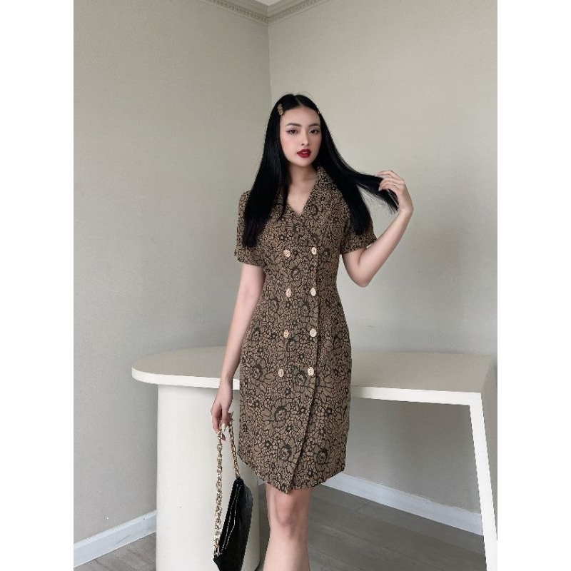 ĐẦM CICI DRESS công sở ( hoa văn )