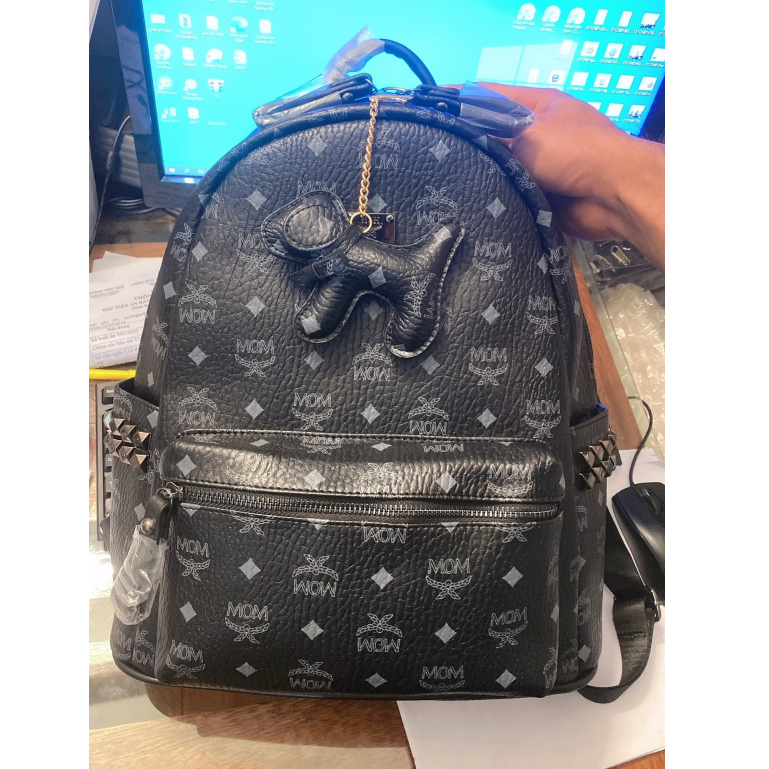 Balo Da MOM size 40.quai đeo bản to  ẢNH THẬT