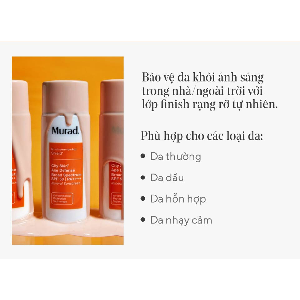 Kem chống nắng MURAD City Skin Age Defense Broad Spectrum SPF 50 | PA++++ 50ml