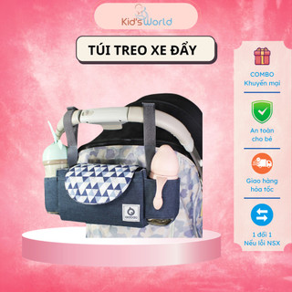 Túi treo xe đẩy Aiebao A8003 túi đựng sữa, túi đựng đồ đa năng xe đẩy cho bé thời trang