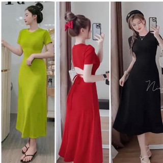 Đầm Maxi Xòe Dài Hở Lưng - Đ08