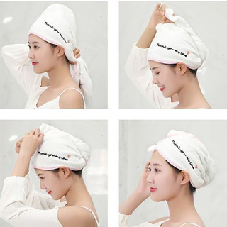 Khăn trùm đầu quấn ủ khô tóc siêu tốc