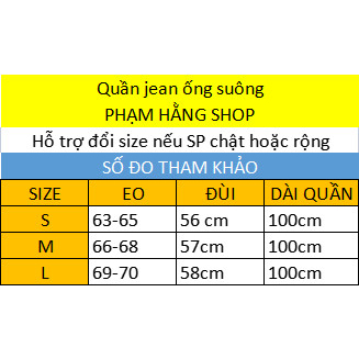 Quần Jean ống suông dáng rộng lưng cao rách thêu logo túi