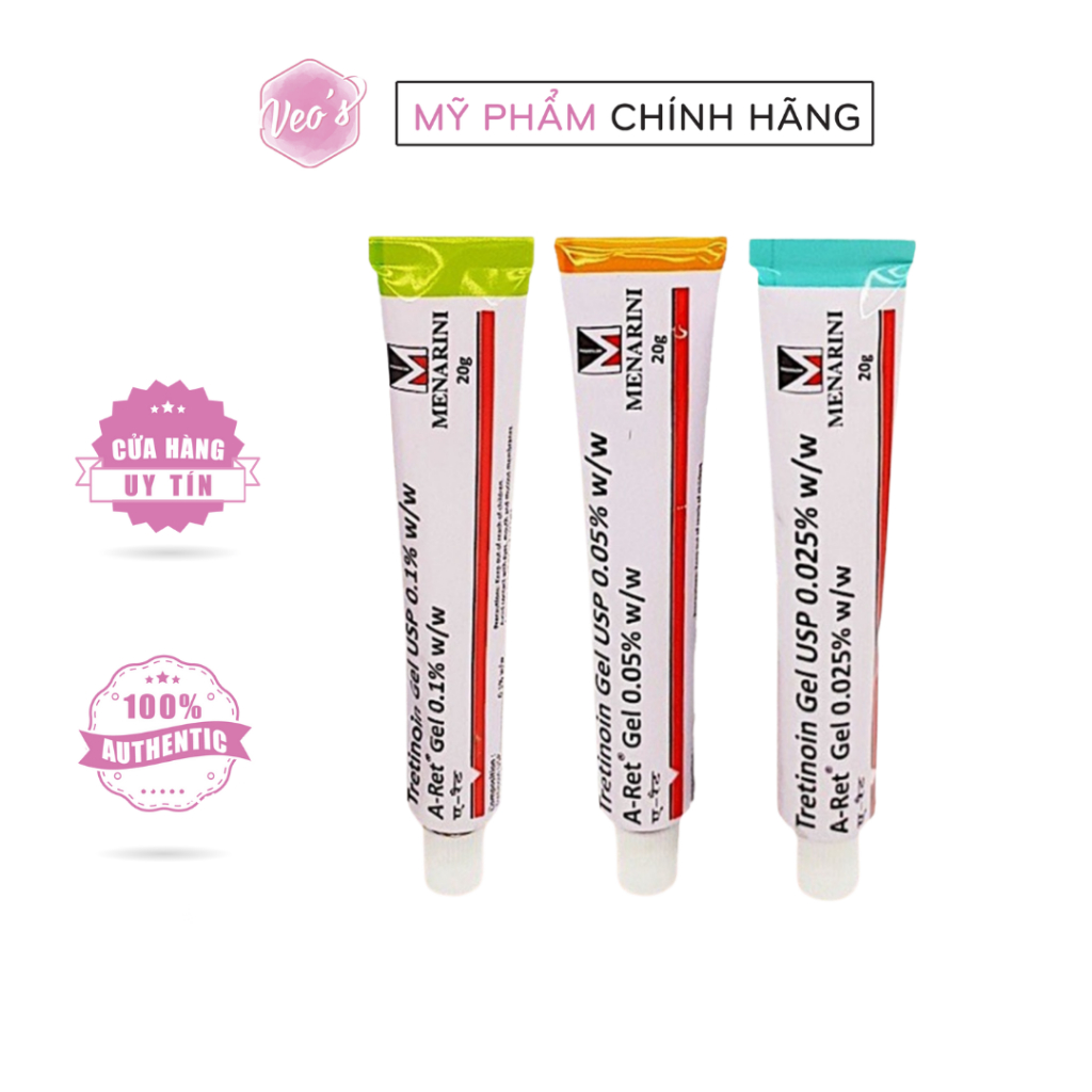 Tretinoin Gel USP Aret - Giảm mụn, mờ thâm nám, chống lão hóa