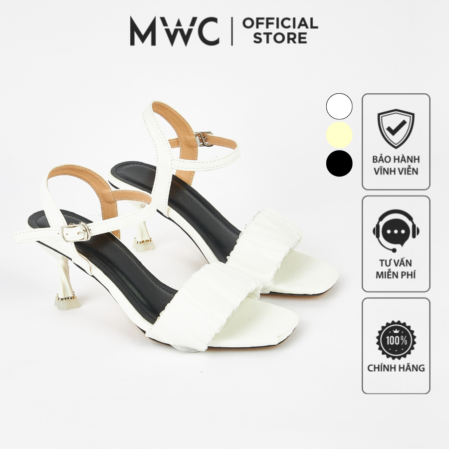 Giày MWC 4270 - Giày Sandal Cao Gót Đế Nhọn 5CM Quai Ngang Nhún Phồng Cực Hot
