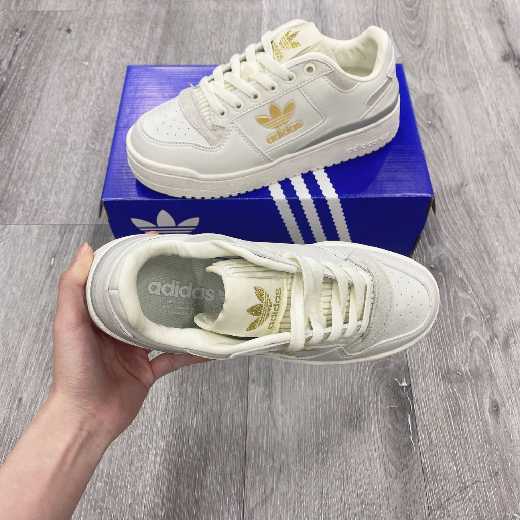 Giày thể thao adidas forum đế cao cream logo vàng Thời Trang Trẻ Trung Dễ Phối Đồ