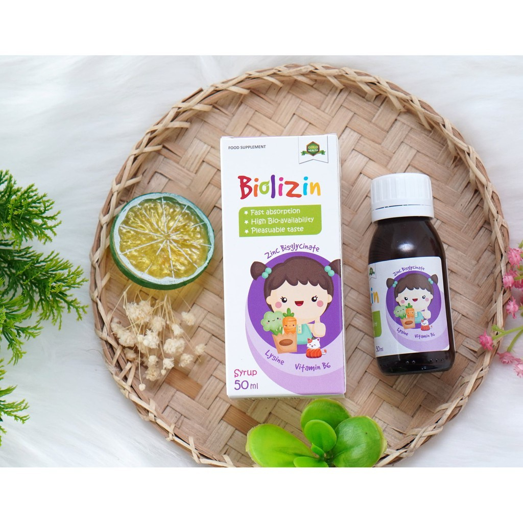 BIOLIZIN - Bổ sung Kẽm hữu cơ,Lysin,Vitamin B6, giúp bé ăn ngon, tăng