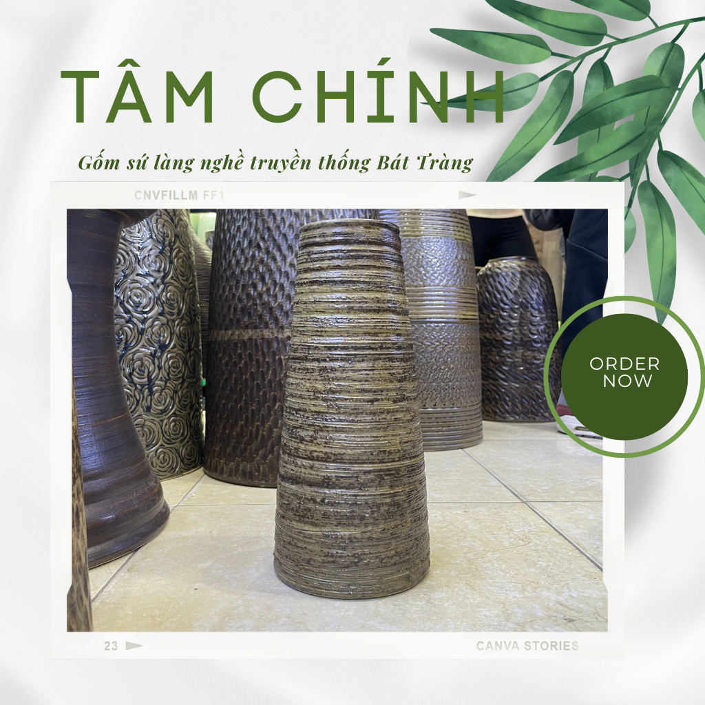 Bình cắm hoa tuyết mai trang trí lọ hoa decor TC18