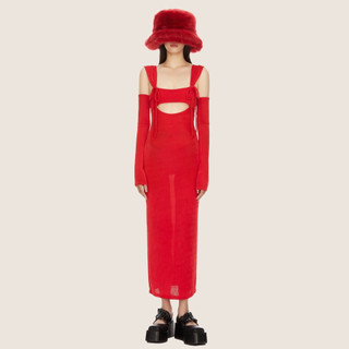 Đầm aeie jr. rouge dress đầm đỏ hai dây co giãn