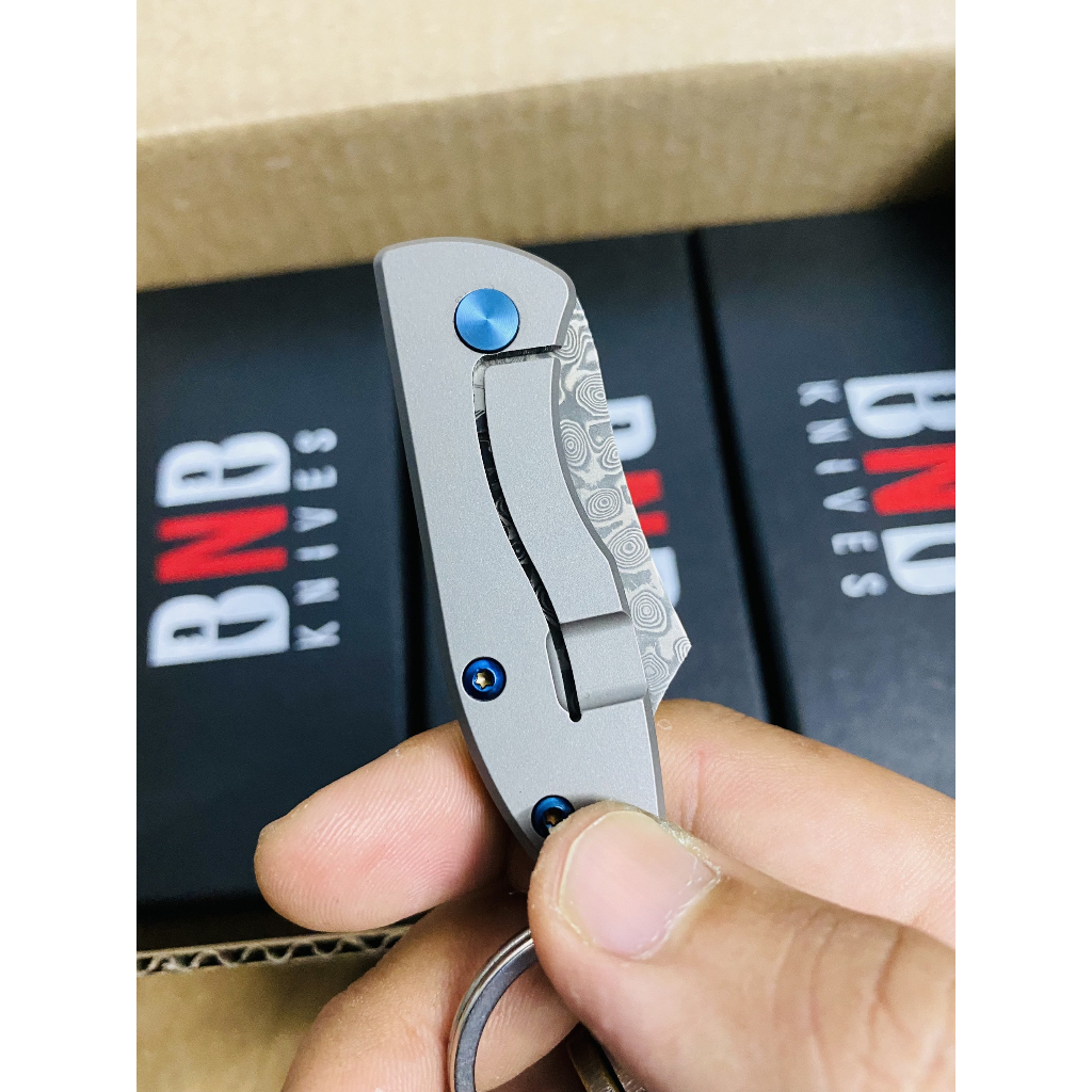 Dao Mini Damascus EDC Folder - BucknBear bnb7800