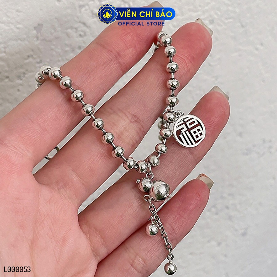 Lắc tay bi charm hồ lô chữ phúc chất liệu bạc Thái 925 thời trang phụ kiện trang sức nữ Viễn Chí Bảo L000053