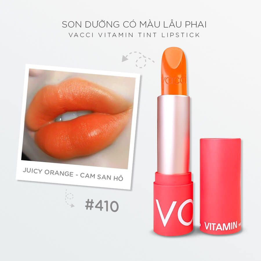 Son Dưỡng Môi Có Màu Lâu Phai Vacci Vitamin Tint Lipstick  mẫu mới nhất 2023