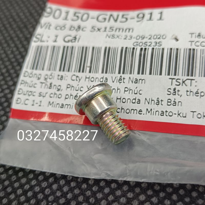 Ốc vít có bậc, bắt pha chóa đèn xe DREAM zin 5x15mm