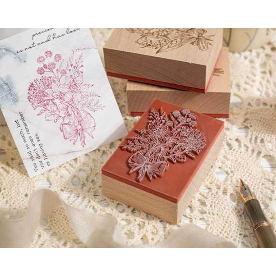 Con dấu gỗ trang trí BOUQUET STAR WISH Series