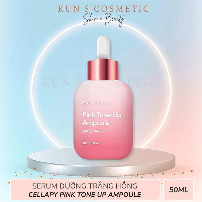 Serum Dưỡng trắng hồng Cellapy Pink Tone Up Ampoule SPF35+ PA++++ (50ml)