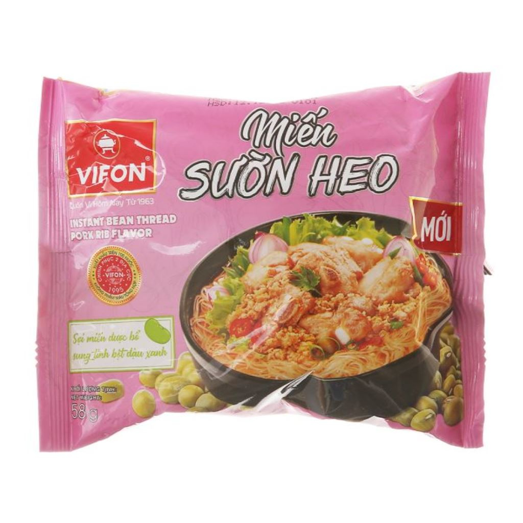 Thùng 24 gói miến sườn heo Vifon, gói 58g