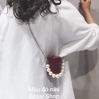 Túi mini đeo chéo hạt ngọc túi xách mini nữ hàng qc