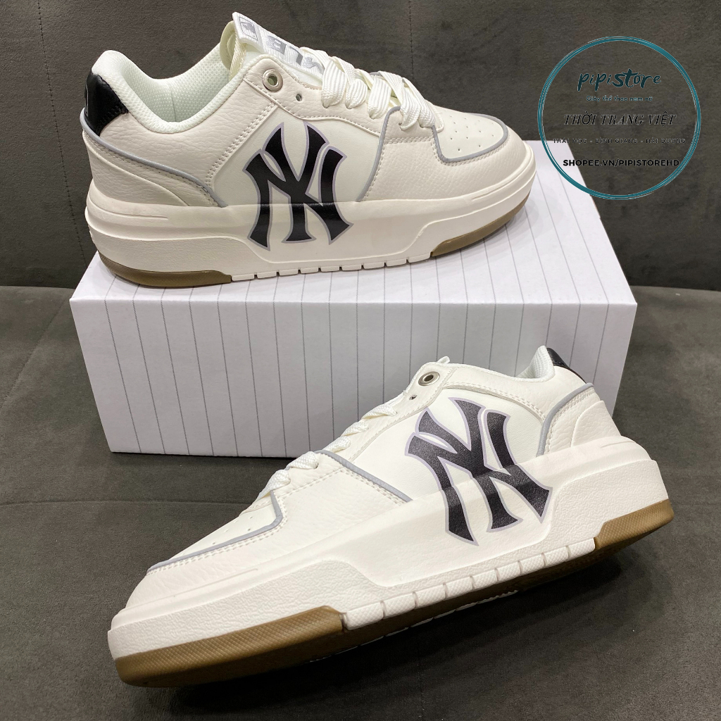 Giày MLB Ny chunky liner đế nâu, Giày mlb ny trắng xám đế nâu. size 36-43