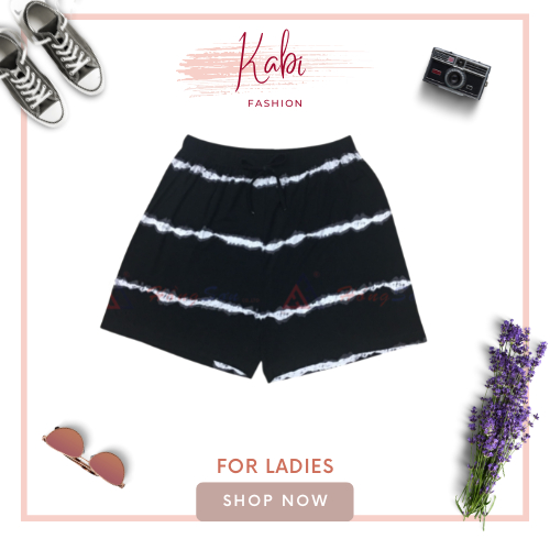 Quần đùi nữ KABI short ngắn thun cotton mặc nhà mặc ngủ hoa văn không túi thoáng mát dễ thương
