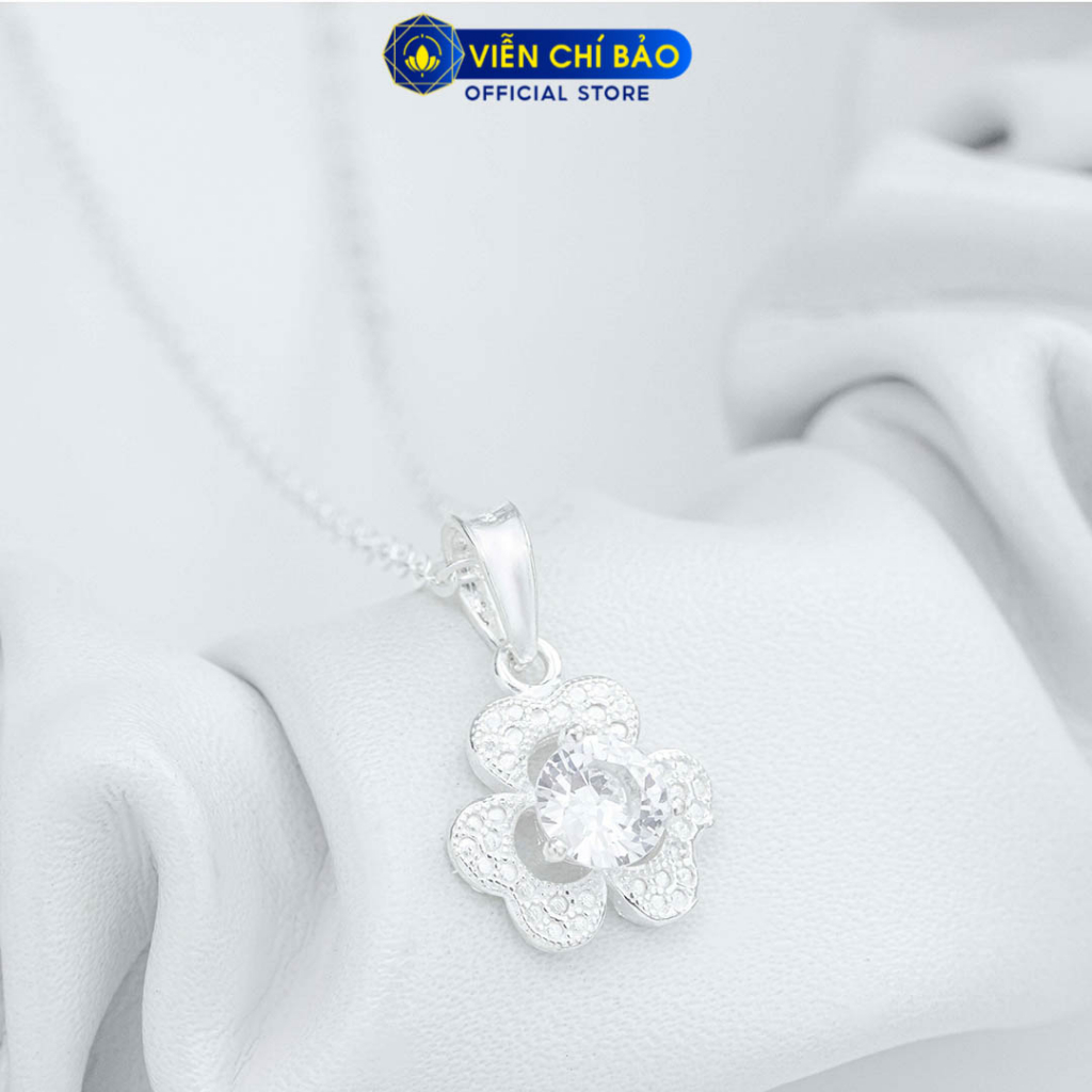 Dây chuyền hoa lá chất liệu bạc 925 thời trang phụ kiện trang sức nữ Viễn Chí Bảo D400636