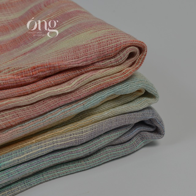 Khăn choàng ấm cotton sợi loang- Óng SILK - Mềm mại, êm ấm, nhẹ, thoáng khí- An toàn cho da- 100% Sợi cotton tự nhiên