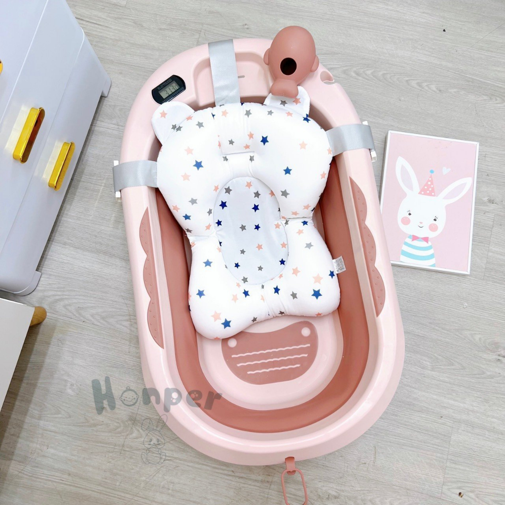 CHẬU TẮM GẤP GỌN CHO BÉ KÈM PHAO TẮM