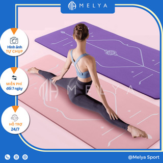 Thảm định tuyến tập yoga,chống trượt tập gym, thể dục tại nhà cao su non cao cấp 2 lớp TPE dày Melya Sport