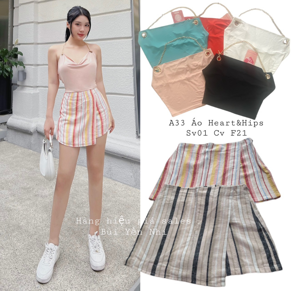 SV01 SHORT VÁY KẺ DỌC F21