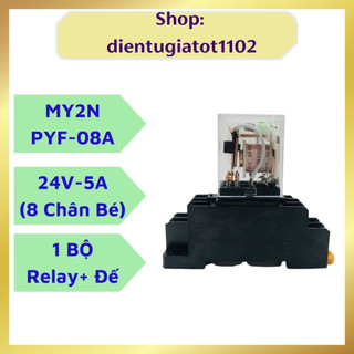 Relay trung gian, relay 24V5A 8 chân, rơ le trung gian, rơ le 24v 8 chân, relay omron