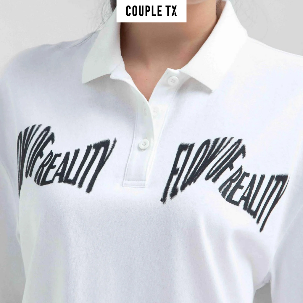 Áo Polo Nữ Couple TX Jersey Relax Fit In Typo Trước Ngực WPO 2025