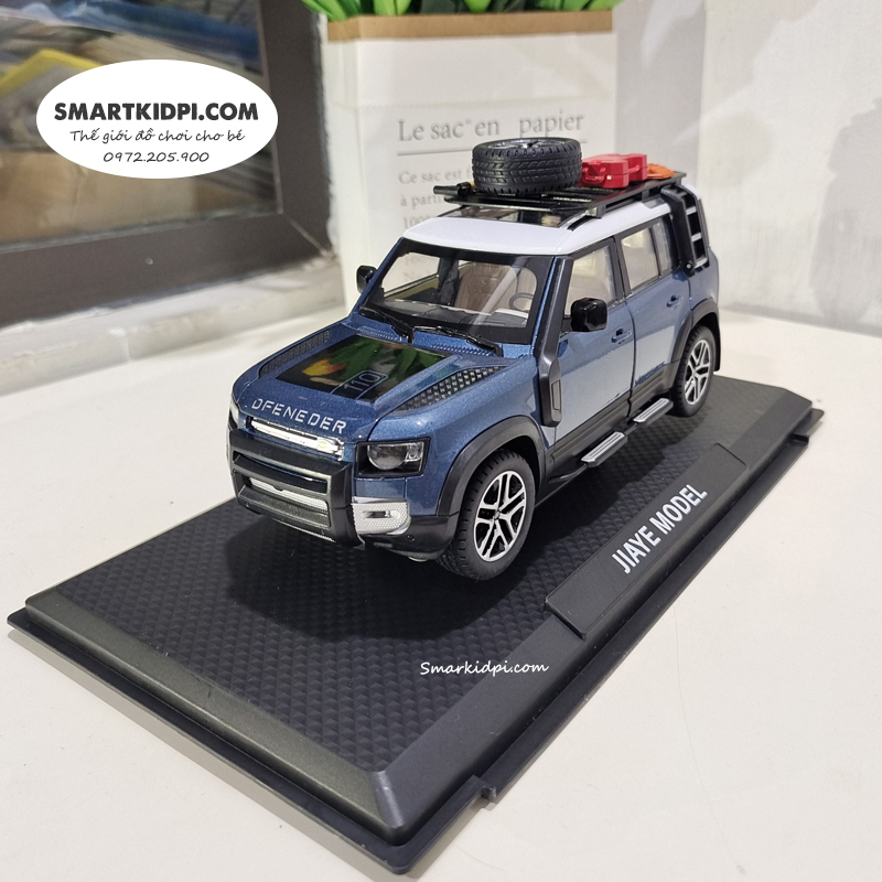 Mô hình hợp kim xe ô tô land rover defender camper, tỉ lệ 1:22