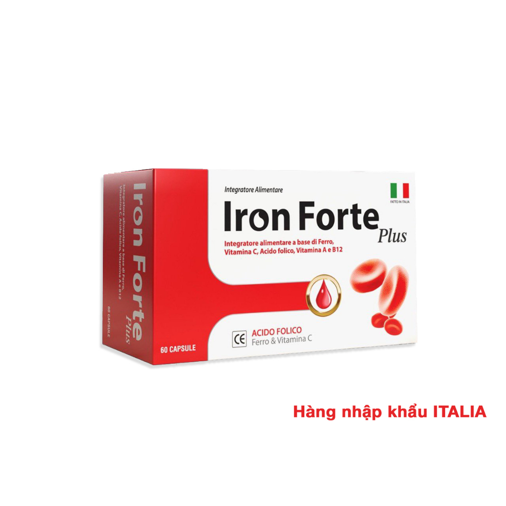 Sắt Hữu Cơ Iron Forte - Hộp 30v viên Tây Ban Nha cho bà bầu người thiếu máu mẹ sau sinh