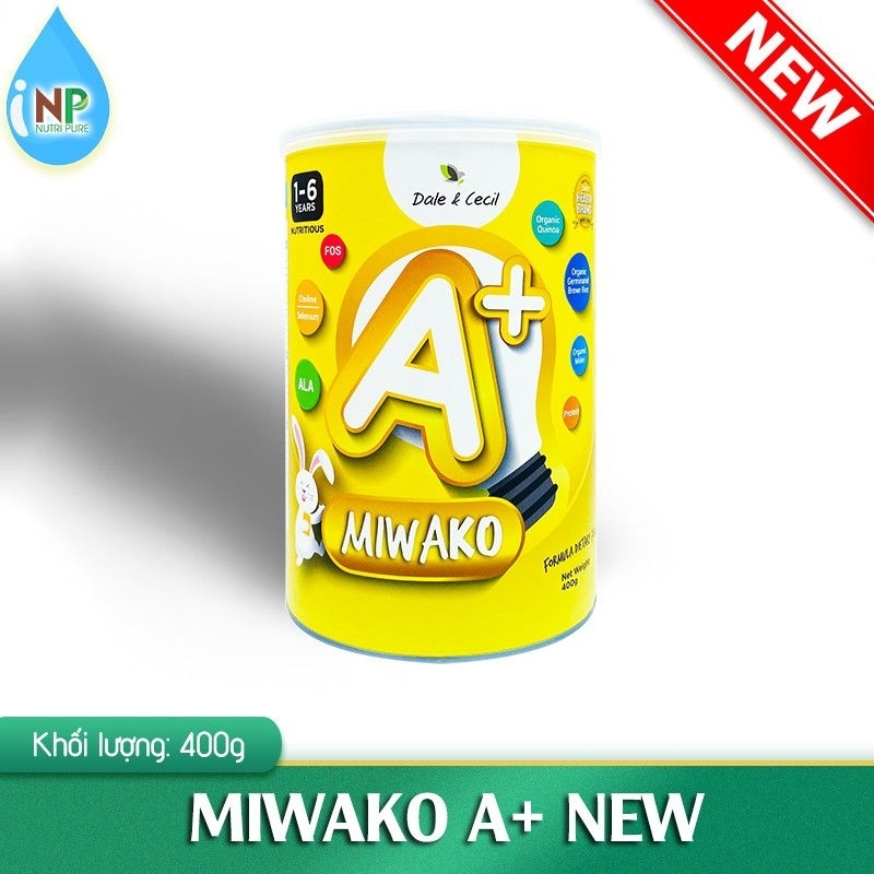 Sữa hạt hữu cơ Miwako A+ 400g - Sữa cho trẻ chậm nói, tăng động giảm chú ý