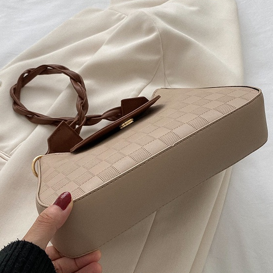 Túi xách nữ đeo vai thời trang nữ thanh lịch da vân nắp gài