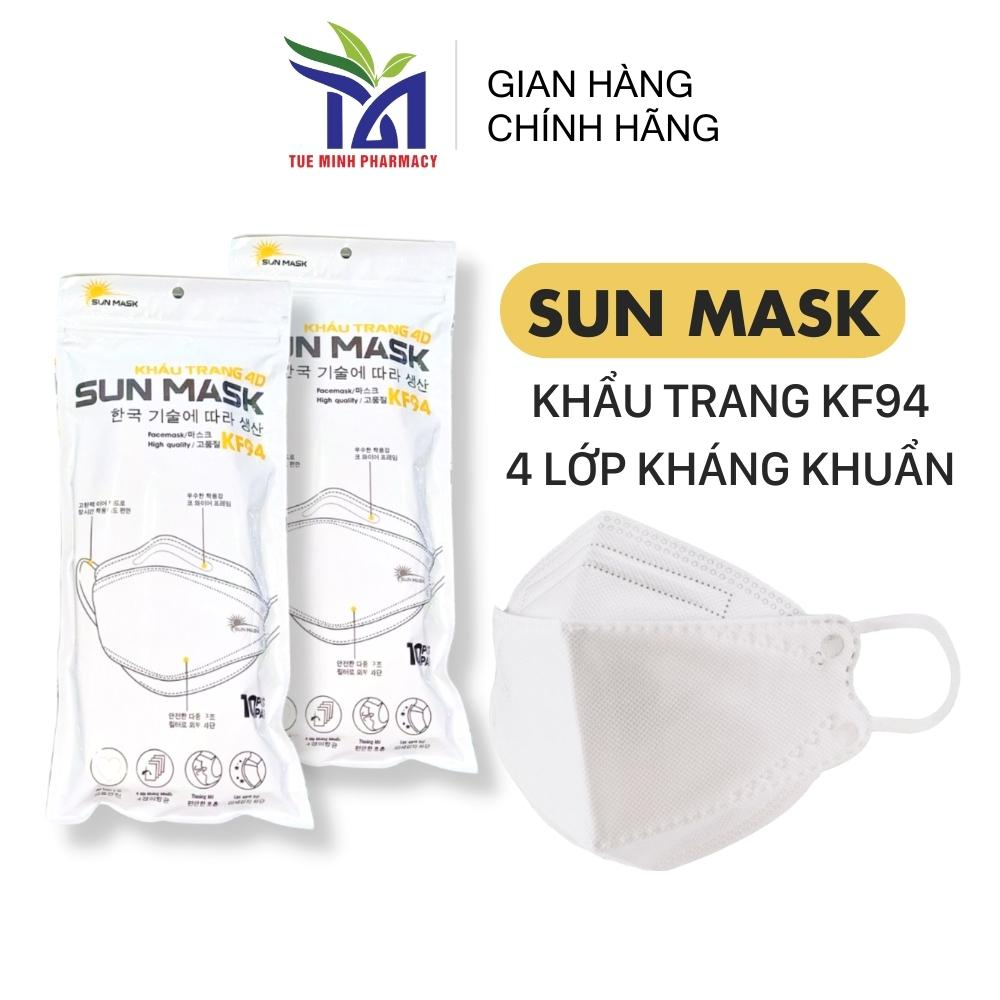 Khẩu Trang 4 Lớp SUNMASK KF94 Hàn Quốc Chính Hãng, Chống Khói Bụi, Bụi Min PM2.5