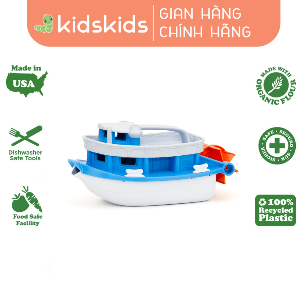 Đồ Chơi Tàu Có Guồng Đạp Nước Green Toys Cho Bé Từ 6 Tháng