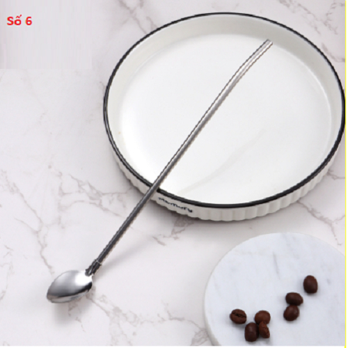 Muỗng dài inox 304, kiêm ống hút
