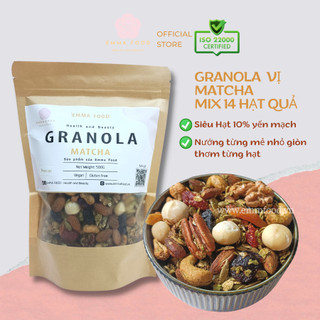 250G Granola Siêu Hạt vị Matcha EMMA Food Ngũ Cốc Dinh Dưỡng Ăn sáng, ăn phụ lành mạnh