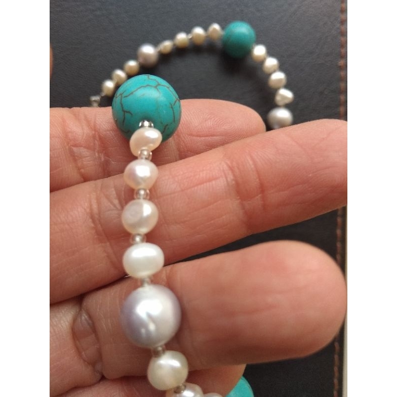 Vòng trai viên to có tỳ phối đá khoá nam châm