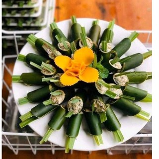 Chả ốc nhồi ống nứa/Ốc bươu nhồi,18-20 ống/khay