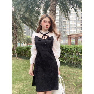 Váy tiểu thư cổ nơ