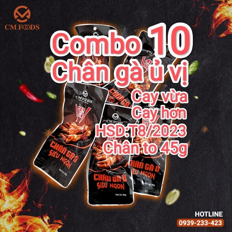 Chân gà Việt Nam Cm foods siêu ngon loại cay vừa hoặc cay hơn
