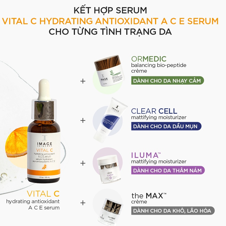 Serum bổ sung 3 loại vitamin A-C-E Image Skincare Vital C Hydrating Antioxidant ACE 30ml - AJA'S SKINLAB