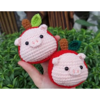 MÓC KHOÁ ĐẦU HEO LEN HANDMADE