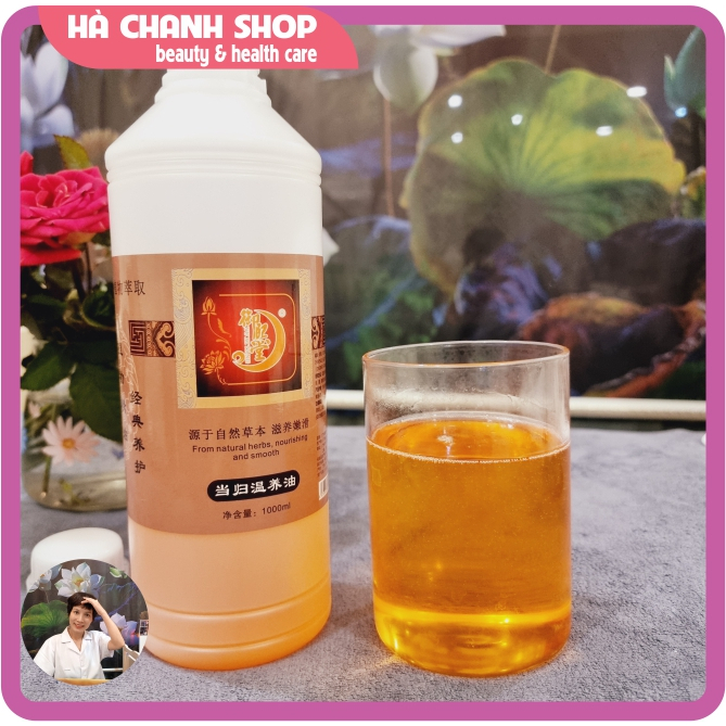 Dầu Đương Quy Thảo Dược Nóng Đặc Massage Body Chai 1000ml Tinh Dầu Đương Quy Mát Xa Yuxitang Đậm Đặc Nóng Sâu Trơn Mượt