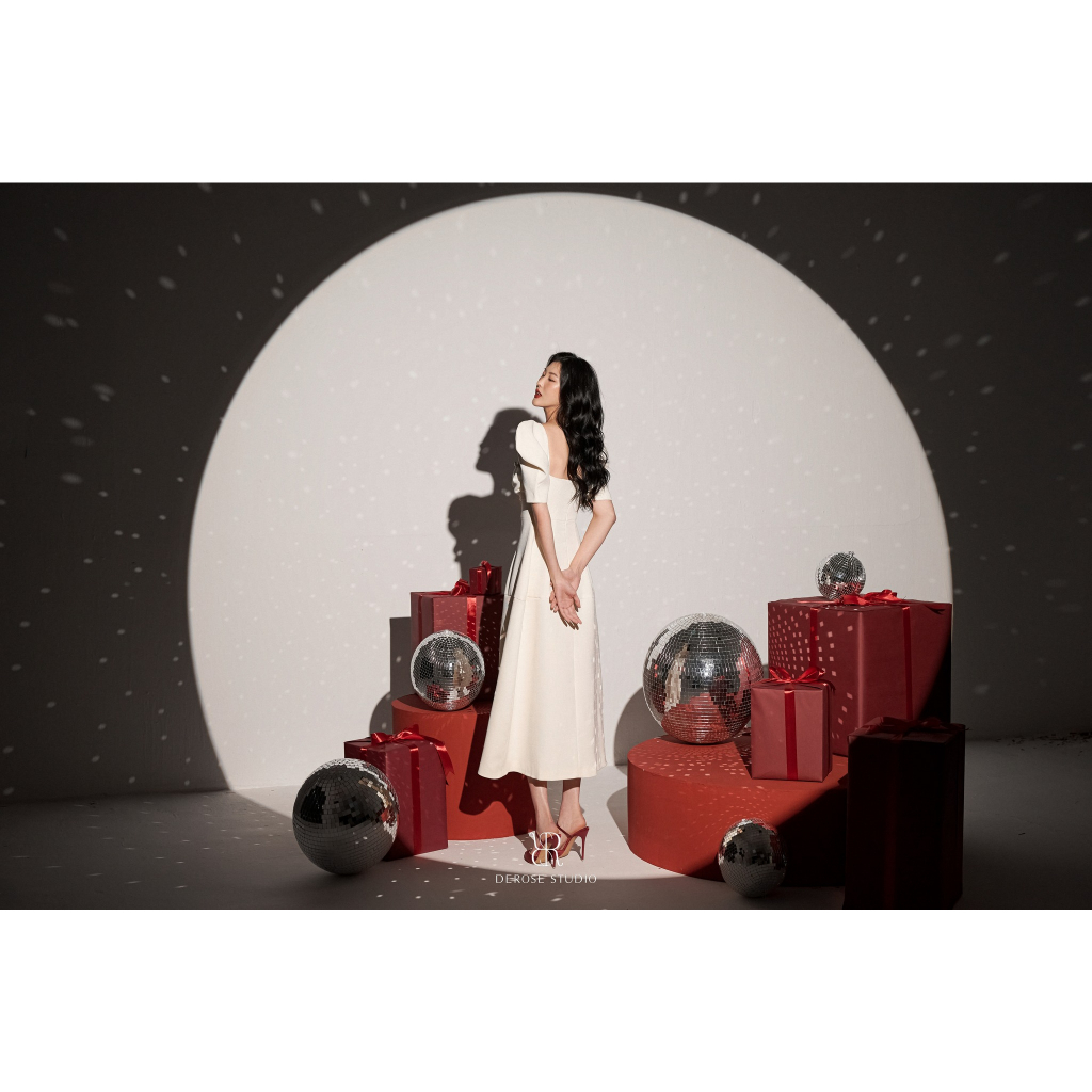 MALLY DRESS - VÁY HAI DÂY TAY BỒNG DÀI XẺ